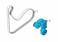 OEM Hyundai Elantra Auto TENSIONER Assembly-Drive Belt Diagram - 25280-2M800