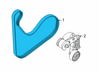 OEM 2022 Hyundai Sonata Ribbed V-Belt Diagram - 25212-2M000