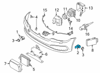 OEM 2022 BMW 530e xDrive Ultrasonic Sensor Phytonic Blue Diagram - 66-20-6-840-237