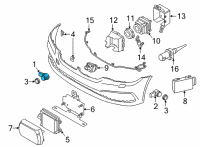 OEM 2020 BMW X4 Glaciersilber Ultrasonic Transducer Diagram - 66-20-9-283-754