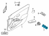 OEM 2022 Nissan Sentra Switch Assy-Power Window, Main Diagram - 25401-6LA0A