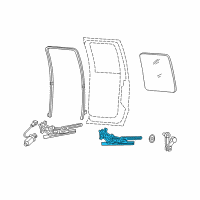 OEM 2009 Ford F-250 Super Duty Regulator Assembly Diagram - 8C3Z-2627000-A