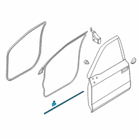 OEM 2017 Ford F-150 Lower Weatherstrip Diagram - FL3Z-1520758-B