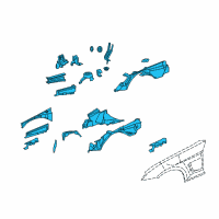 OEM 2007 Chrysler Crossfire WHEEL/HOUSE-WHEELHOUSE Diagram - 5097445AB