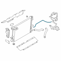 OEM 2018 Nissan Titan XD Hose-Radiator Reservoir Tank Diagram - 21740-EZ40A