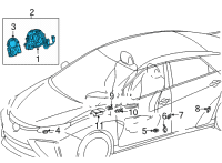 OEM Toyota Mirai Clock Spring Diagram - 84307-62020