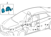 OEM 2018 Toyota Mirai Clock Spring Diagram - 84307-62020