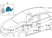 OEM 2020 Toyota Mirai Clock Spring Diagram - 84308-62020