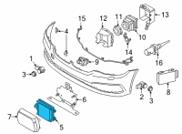 OEM 2021 BMW 530i FRONT RADAR SENSOR, LONG RAN Diagram - 66-31-5-A40-505