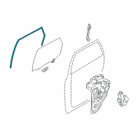 OEM 2011 Hyundai Tucson Run-Rear Door Window Glass, LH Diagram - 83530-2S000
