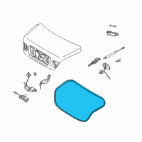 OEM Kia Amanti Weatherstrip-Trunk Lid Opening Diagram - 873213F000