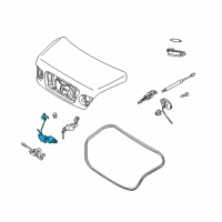 OEM 2005 Kia Amanti Bell Crank & Latch Assembly Diagram - 812203F000