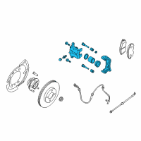 OEM 2008 Nissan Sentra CALIPER Assembly-Front RH, W/O Pads Or SHIMS Diagram - 41001-EN00B