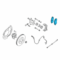 OEM 2011 Nissan Sentra Disc Brake Pad Kit Diagram - D1061-AC20A