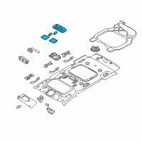 OEM 2016 Kia Sedona Lamp Assembly-Room Diagram - 92850A9000DAA