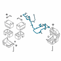 OEM Ford F-250 Super Duty Positive Cable Diagram - LC3Z-14300-AA