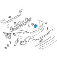 OEM BMW 328d xDrive Ultrasonic Sensor, Black Diagram - 66-20-9-261-582