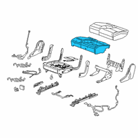 OEM 2020 Cadillac XT6 Seat Cushion Pad Diagram - 84750888