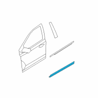 OEM 2012 Ford Edge Lower Molding Diagram - 9T4Z-7820879-APTM