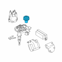 OEM 1999 Jeep Cherokee Rotor-Distributor Diagram - 56027019