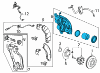 OEM 2022 Chevrolet Silverado 2500 HD Caliper Diagram - 13543458