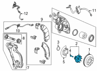 OEM 2022 Chevrolet Silverado 2500 HD Hub & Bearing Diagram - 13512698