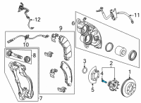 OEM GMC Sierra 2500 HD STUD-WHEEL M14X1.50X56.0 Diagram - 9599474