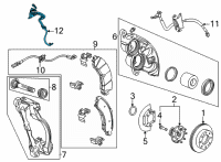 OEM 2022 GMC Sierra 2500 HD Front Speed Sensor Diagram - 84863367