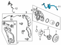 OEM 2022 GMC Sierra 3500 HD Brake Hose Diagram - 84707390