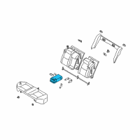 OEM 2005 Nissan Altima Rear Seat Armrest Assembly Diagram - 88700-ZB102