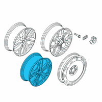 OEM 2020 BMW X2 Disc Wheel, Light Alloy, Orbitgrey Diagram - 36-10-8-008-616