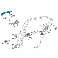 OEM 2022 Toyota Prius Prime Front Door Outside Handle Assembly, Right Diagram - 69211-47021-C0