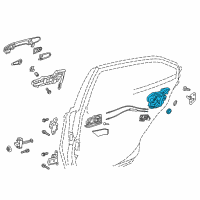 OEM Lexus NX300h Rear Door Lock Assembly, Right Diagram - 69050-48060