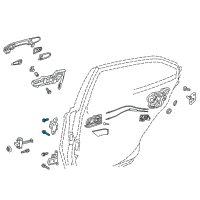 OEM 2019 Toyota Prius AWD-e Upper Hinge Bolt Diagram - 90105-08485