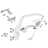 OEM 2018 Toyota C-HR Upper Hinge Bolt Diagram - 90105-08485