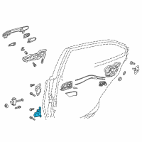 OEM 2020 Lexus ES350 Hinge Assembly, Rear Door Diagram - 68780-06050