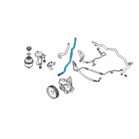 OEM 2005 BMW 545i Radiator Return Line Diagram - 32-41-6-767-989