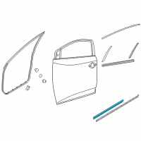 OEM 2015 Nissan Murano Seal-Front Door Parting, LH Diagram - 80839-5AA1A