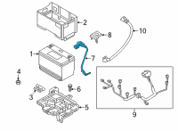 OEM Hyundai Santa Fe Sensor Assembly-Battery Diagram - 37180-S2500