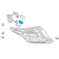 OEM 2022 Chevrolet Equinox Stoplamp Bulb Diagram - 13584304