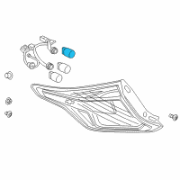 OEM 2020 Buick Regal Sportback Back Up Lamp Bulb Diagram - 13591401