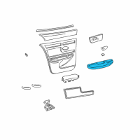 OEM 1997 Buick Century Armrest Asm-Rear Side Door <Use 1C5J*Neutral Diagram - 10294111