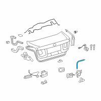 OEM Lexus Cable Sub-Assy, Luggage Door Lock Control Diagram - 64607-50020