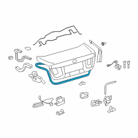 OEM 2012 Lexus LS460 Weatherstrip, Luggage Compartment Door Diagram - 64461-50040