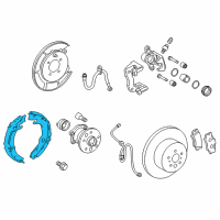 OEM Lexus ES300h Shoe Assembly, Parking Brake Diagram - 46540-06030