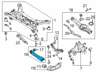 OEM 2020 Hyundai Sonata Arm Assembly-RR Assist Diagram - 55250-L0000