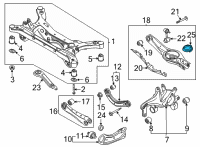 OEM Hyundai Tucson Rear Spring Pad, Lower Diagram - 55333-L0000