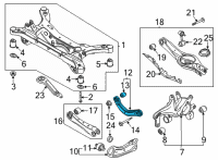 OEM Kia K5 Arm Complete-Rear Up Diagram - 55120L0000