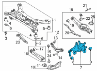 OEM Hyundai Sonata Carrier Assembly-Rear Axle, LH Diagram - 52710-L0500
