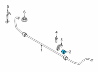 OEM 2022 BMW 330e xDrive STABILIZER RUBBER MOUNTING:333545 Diagram - 33-50-6-885-204
